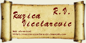 Ružica Vicelarević vizit kartica
